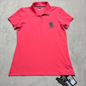 NWT Under Armour Womens XL Polo Shirt Pink Wounded Warrior‎ Project READ